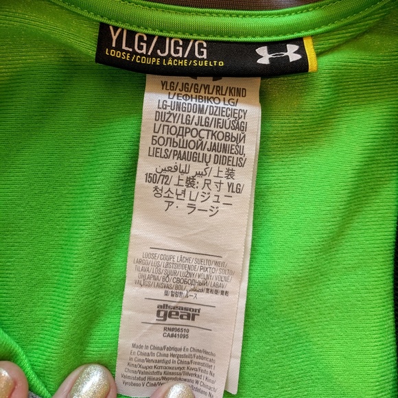 Green and Grey Youth Under Armour Track Jacket - Picture 5 of 6